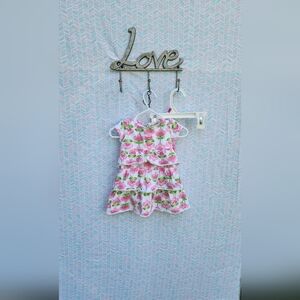 Carter's Pink and Green Floral Baby Dress